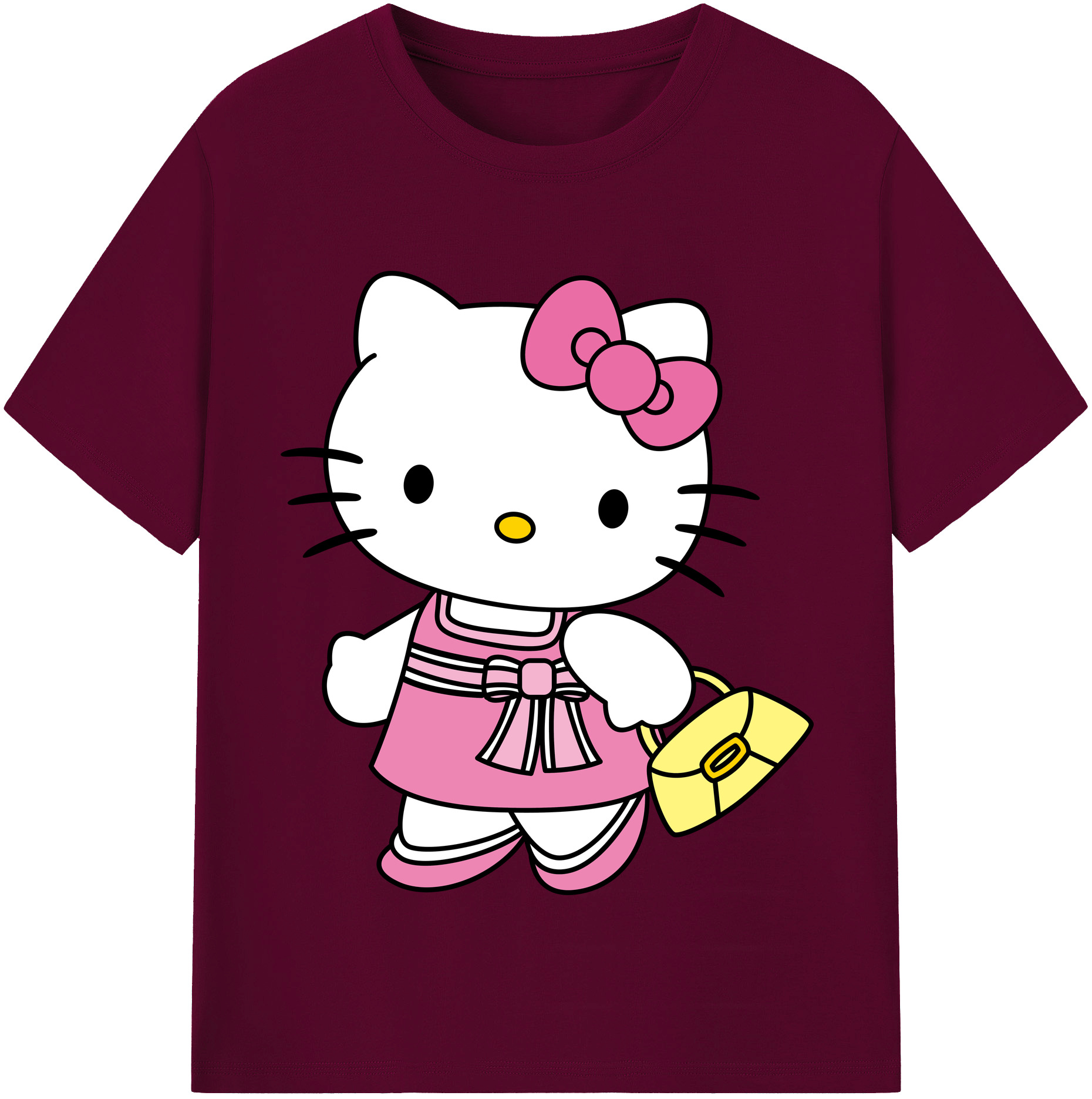（画像用） Hello Kitty ハローキティ レディースカジュアルプリントTシャツ（綿100％）